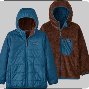 Patagonia Blue and Brown Reversible Jacket
